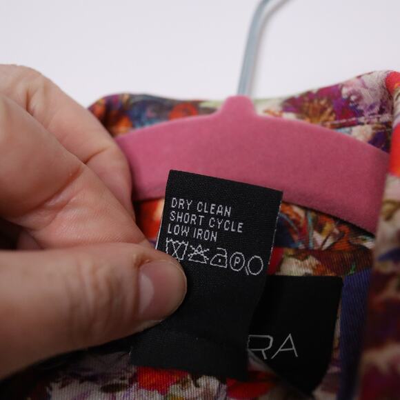 ETCETERA Floral Print Belted Trench Coat Cotton Blend Colorful Summer Women's 6 - Picture 12 of 12